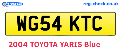 WG54KTC are the vehicle registration plates.