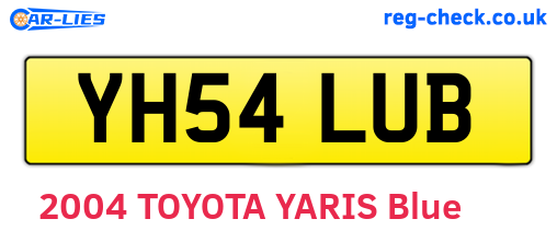 YH54LUB are the vehicle registration plates.