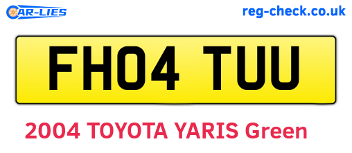 FH04TUU are the vehicle registration plates.