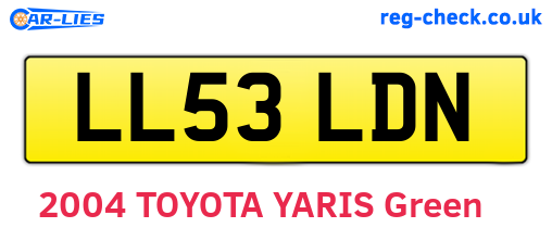 LL53LDN are the vehicle registration plates.