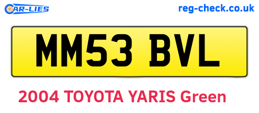 MM53BVL are the vehicle registration plates.