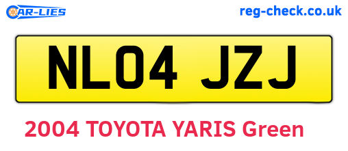 NL04JZJ are the vehicle registration plates.