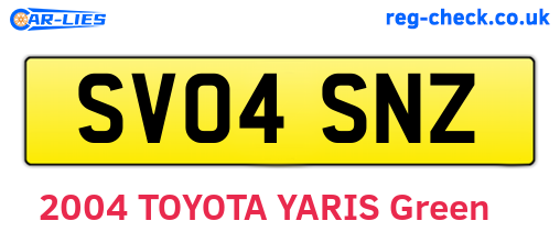 SV04SNZ are the vehicle registration plates.
