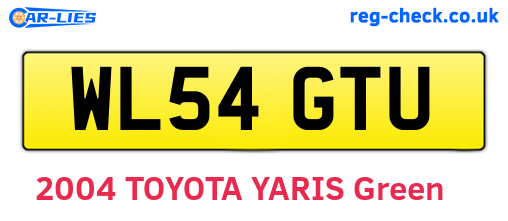 WL54GTU are the vehicle registration plates.