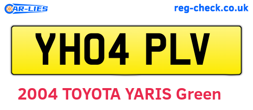 YH04PLV are the vehicle registration plates.