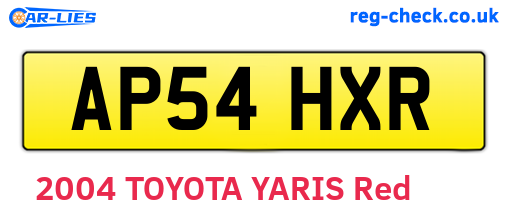 AP54HXR are the vehicle registration plates.