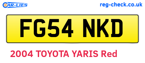 FG54NKD are the vehicle registration plates.