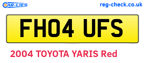 FH04UFS are the vehicle registration plates.