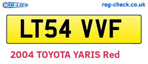 LT54VVF are the vehicle registration plates.
