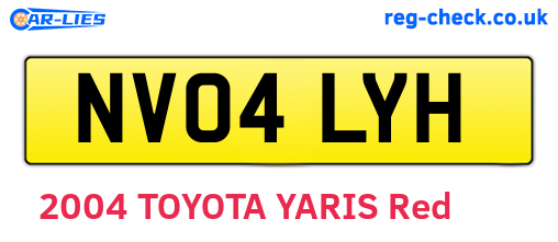 NV04LYH are the vehicle registration plates.