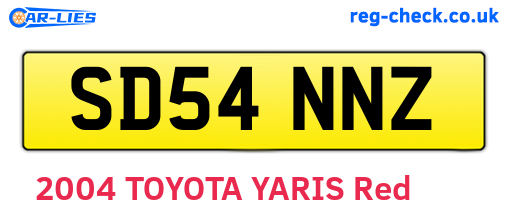SD54NNZ are the vehicle registration plates.