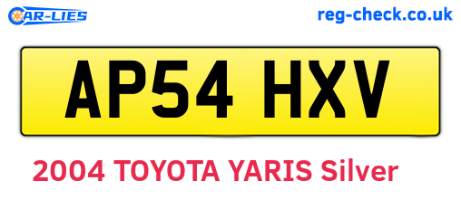 AP54HXV are the vehicle registration plates.