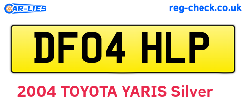 DF04HLP are the vehicle registration plates.