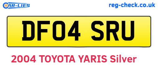 DF04SRU are the vehicle registration plates.