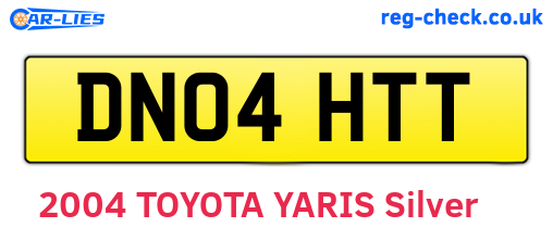 DN04HTT are the vehicle registration plates.
