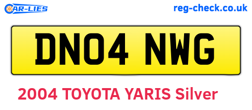 DN04NWG are the vehicle registration plates.