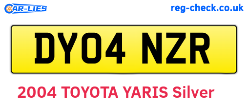 DY04NZR are the vehicle registration plates.