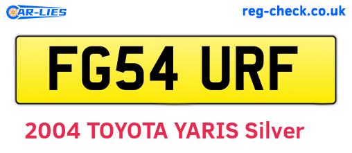 FG54URF are the vehicle registration plates.