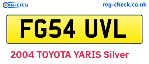 FG54UVL are the vehicle registration plates.