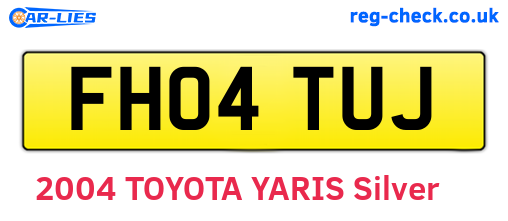 FH04TUJ are the vehicle registration plates.