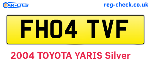 FH04TVF are the vehicle registration plates.