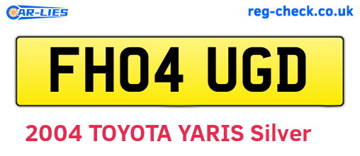 FH04UGD are the vehicle registration plates.