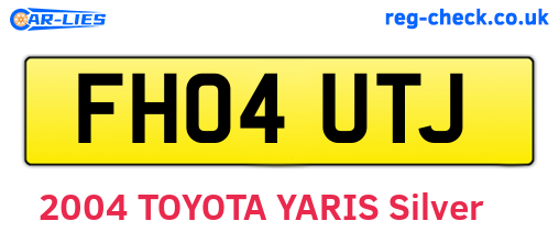 FH04UTJ are the vehicle registration plates.