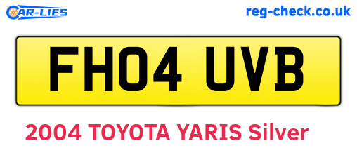 FH04UVB are the vehicle registration plates.