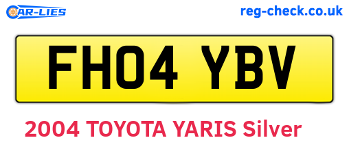 FH04YBV are the vehicle registration plates.