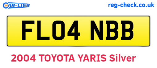 FL04NBB are the vehicle registration plates.