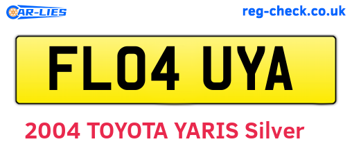 FL04UYA are the vehicle registration plates.