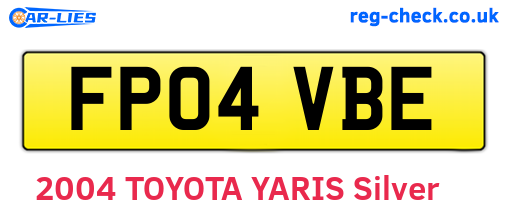 FP04VBE are the vehicle registration plates.