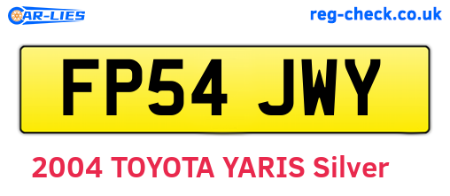 FP54JWY are the vehicle registration plates.