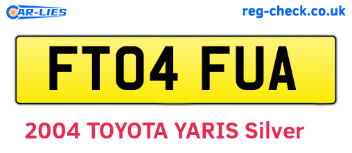 FT04FUA are the vehicle registration plates.