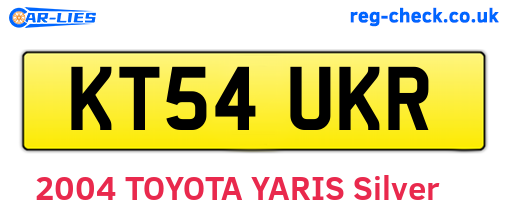 KT54UKR are the vehicle registration plates.