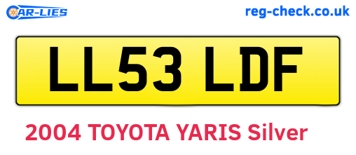 LL53LDF are the vehicle registration plates.