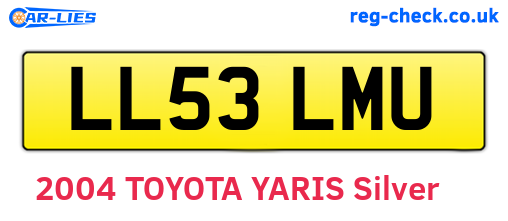 LL53LMU are the vehicle registration plates.