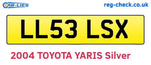 LL53LSX are the vehicle registration plates.