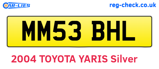 MM53BHL are the vehicle registration plates.