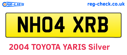 NH04XRB are the vehicle registration plates.