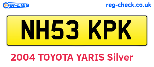 NH53KPK are the vehicle registration plates.