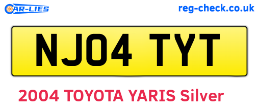 NJ04TYT are the vehicle registration plates.