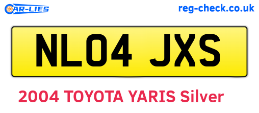 NL04JXS are the vehicle registration plates.