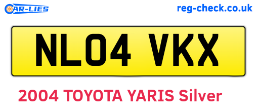 NL04VKX are the vehicle registration plates.