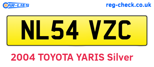 NL54VZC are the vehicle registration plates.