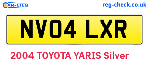 NV04LXR are the vehicle registration plates.