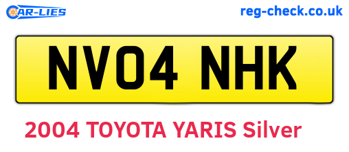 NV04NHK are the vehicle registration plates.