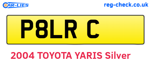 P8LRC are the vehicle registration plates.