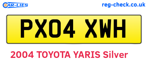 PX04XWH are the vehicle registration plates.