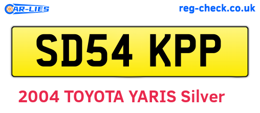SD54KPP are the vehicle registration plates.